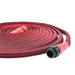 red expandable garden hose